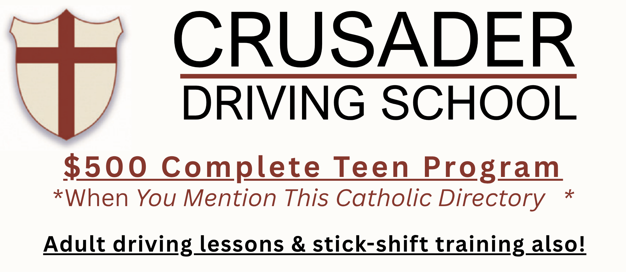 CRUSADER DRIVING SCHOOL